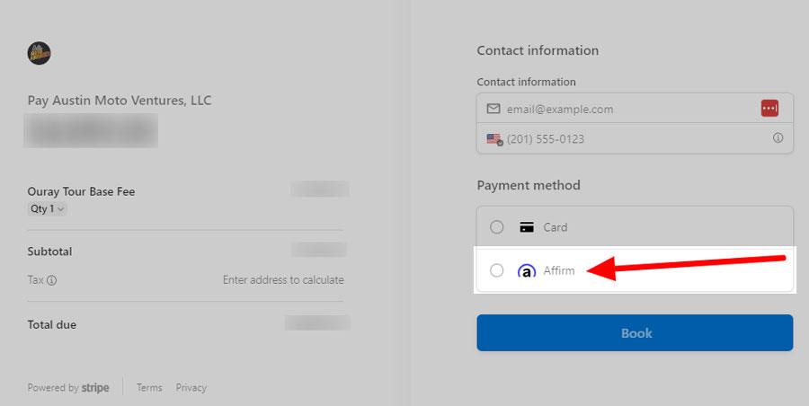 Affirm instructions for form2